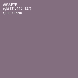 #836E7F - Spicy Pink Color Image